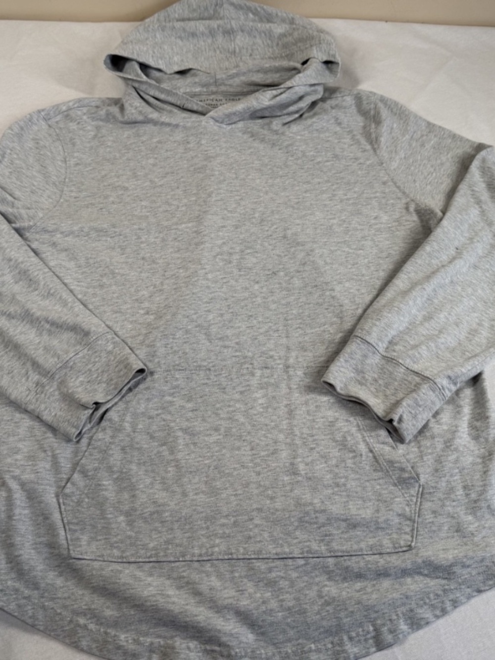 American Eagle Men's Super Soft Pullover Hoodie Size Large - Gray